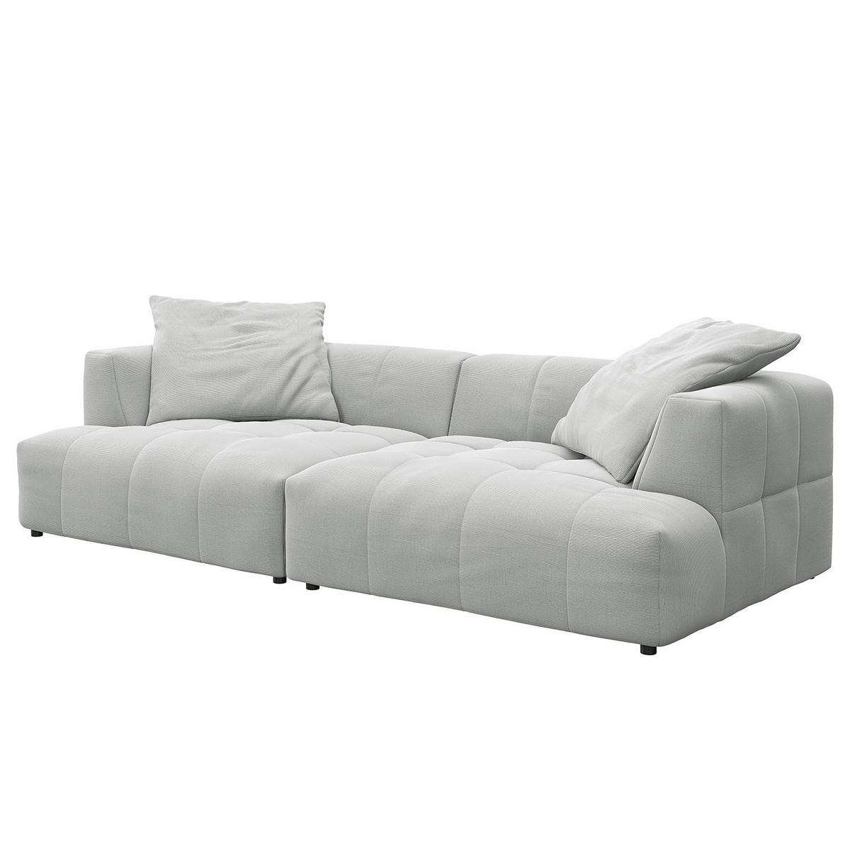 BIGSOFA - Schwarz/Grau, Holz/Kunststoff (270/72/93cm) - home24