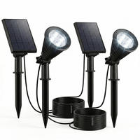 SET mit 2 Solarstrahlern SPIKY schwarz - Schwarz, Kunststoff (16/10/21cm) - Lumisky