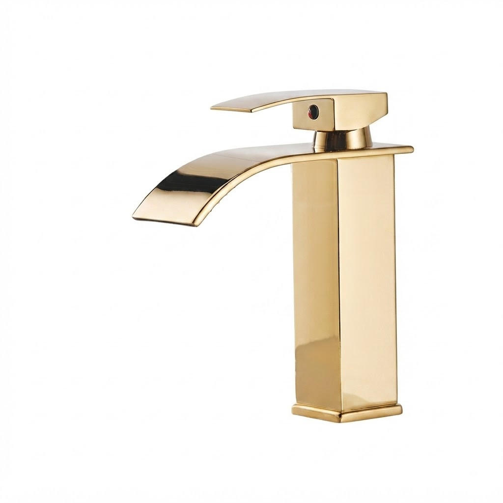BADARMATUR, 185 mm hoch, mit Zulaufrohr, goldfarben - Goldfarben, Metall (11/20.5/5cm) - Vallsero