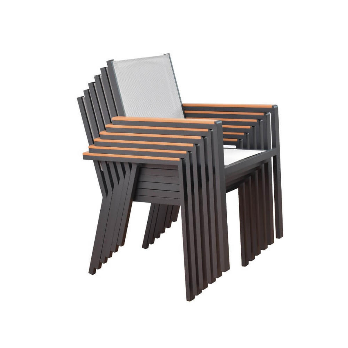 GARTENSTUHL SEDIA - Anthrazit, Kunststoff/Metall (56/85/63cm) - Home Deluxe