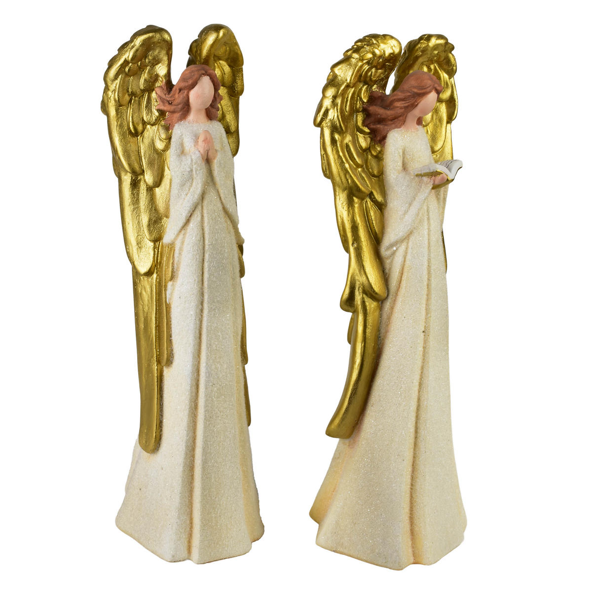 ENGELFIGUR Santa Lila - Beige, Keramik (18/59/19cm) - Mondex