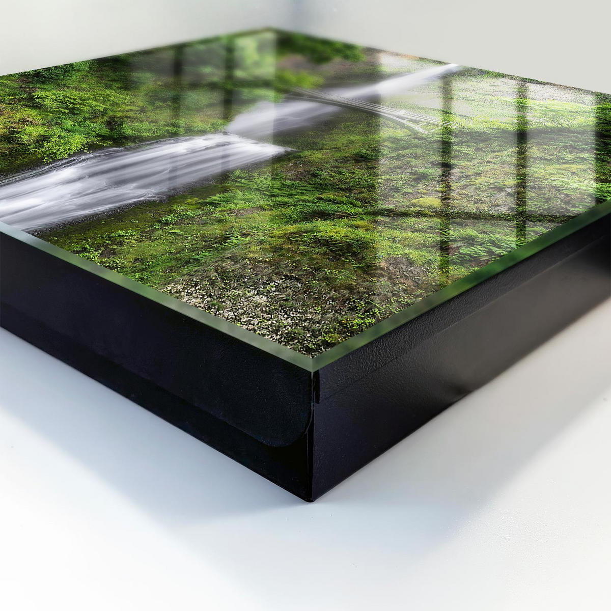 SCHLÜSSELBOX Schwarz 30x30 cm- Türöffnung nach rechts - Natürliche Harmonie - Grün, Metall (30/30/5cm) - TULUP