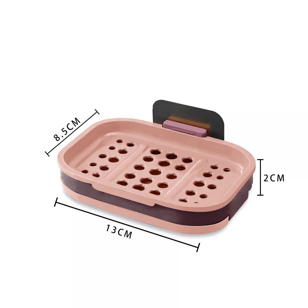 SEIFENSCHALE 13/9/2 cm zum kleben (Pink) - Pink, Kunststoff (9/2/13cm) - Intirilife