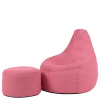 SITZSACK mit Hocker Dalton XXL Gaming - Pink, Textil (94/85/92cm) - icon