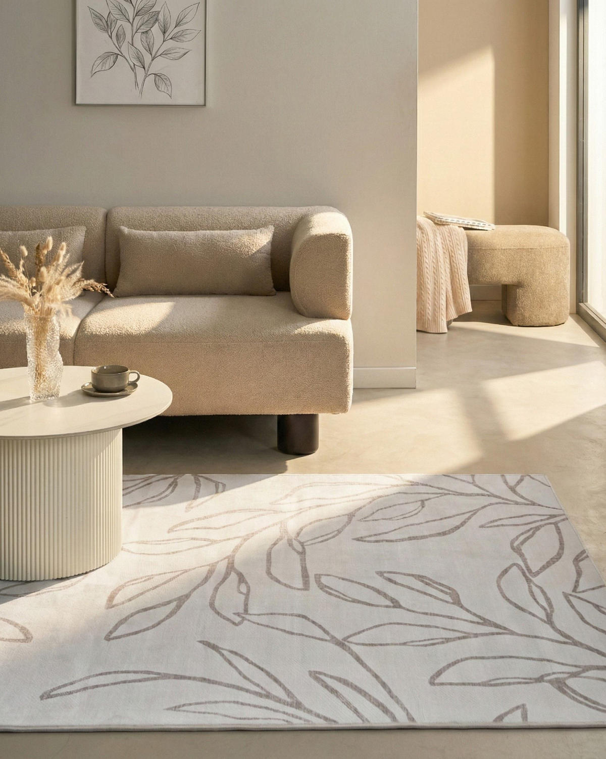 TEPPICH Hellbeige 160/230 cm Bismil - Beige, Textil (160/230cm) - Beliani