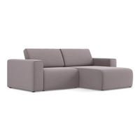 ECKSOFA Rechts Samt Stoff Violett - Lila/Flieder, Kunststoff/Textil (224/167cm) - Makamii
