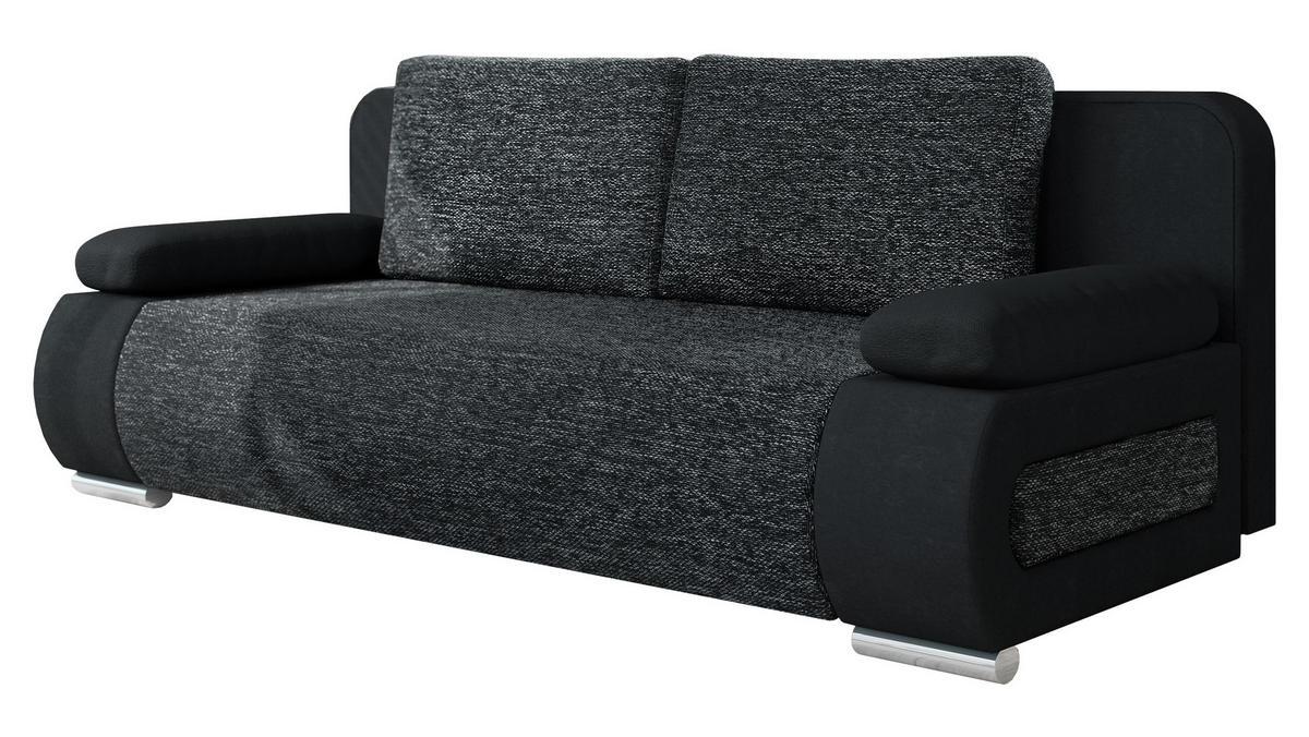 SCHLAFSOFA Emma - Schwarz, Holz/Kunststoff (200/77/92cm) - MIRJAN24