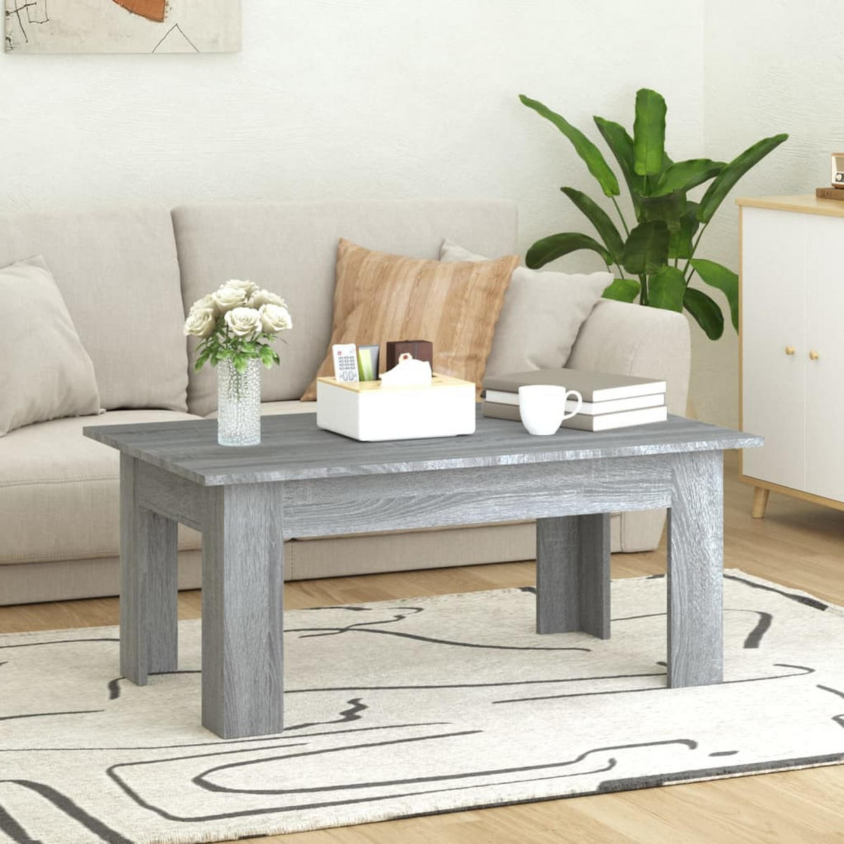 COUCHTISCH Grau Sonoma 100x60x42 cm Holzwerkstoff - Grau, Holzwerkstoff (60/100/42cm) - furnicato