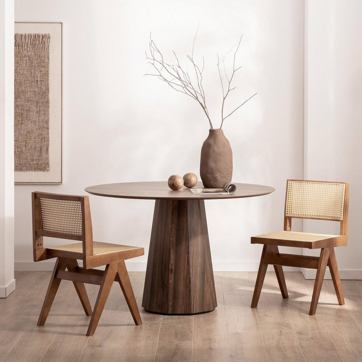 ESSTISCH Olivier Walnuss 120 cm x 76 cm - Walnussfarben, Holzwerkstoff (120/120/76cm) - Klast Home