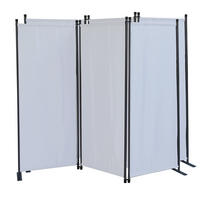 PARAVENT 2 Stück 3-tlg. 170x165 cm Weiß - Weiß, Metall (170/165cm) - QUICK STAR