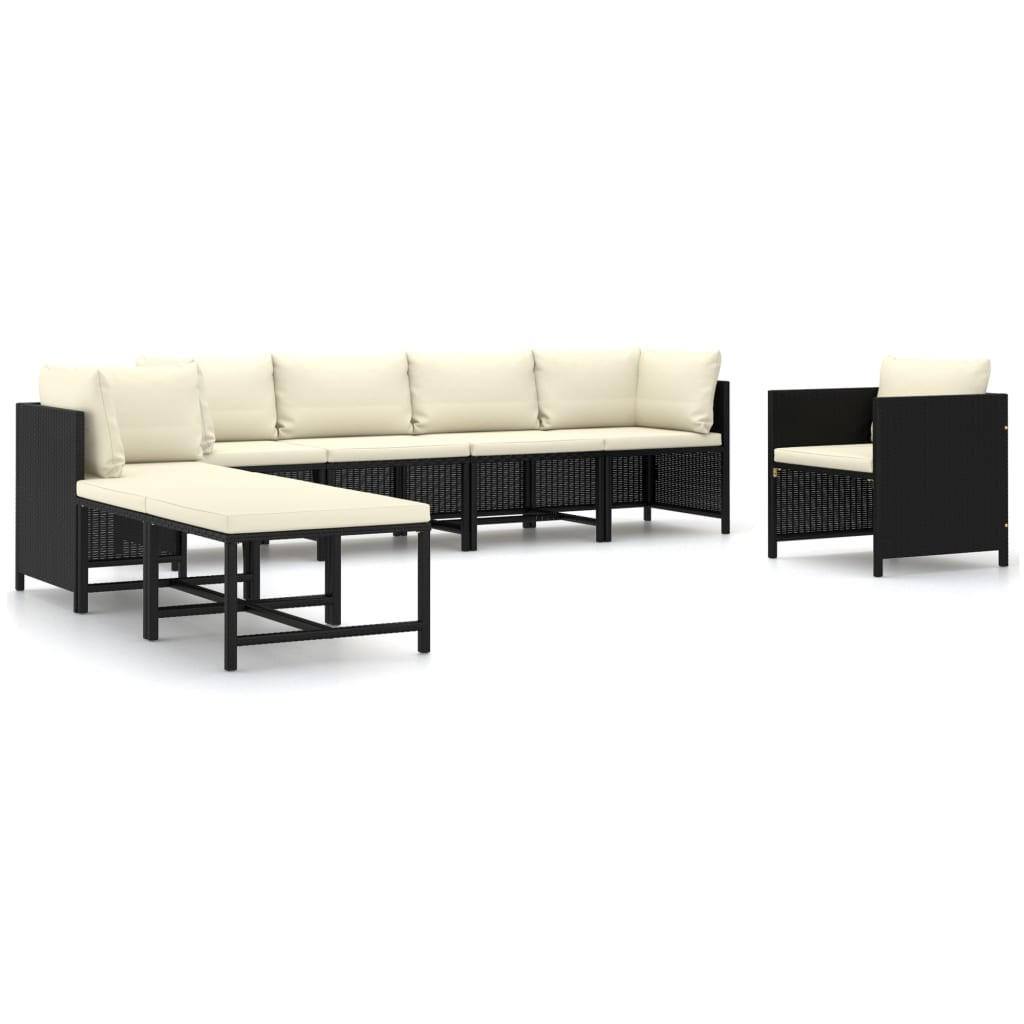 GARTENSET Reiss 8-teilig - Schwarz, Metall - Nettlife