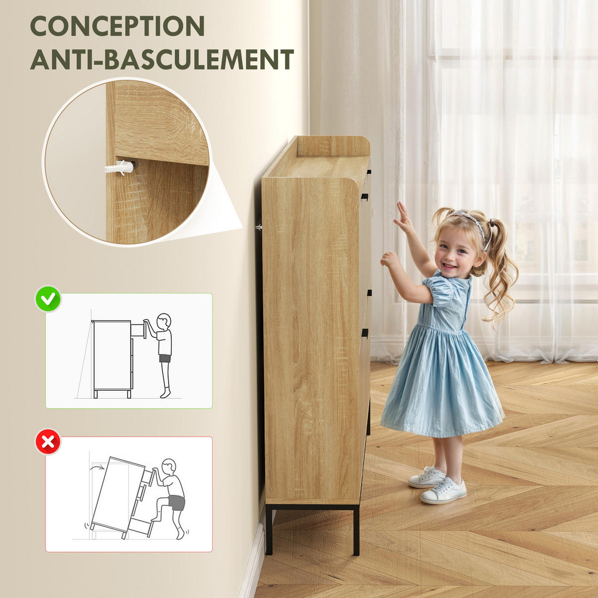 SCHUHSCHRANK Eichefarben Holzwerkstoff mit 4 Klappen platzsparend 1 Stück - Naturfarben, Holzwerkstoff (110/95.5/23.5cm) - PANGIVO