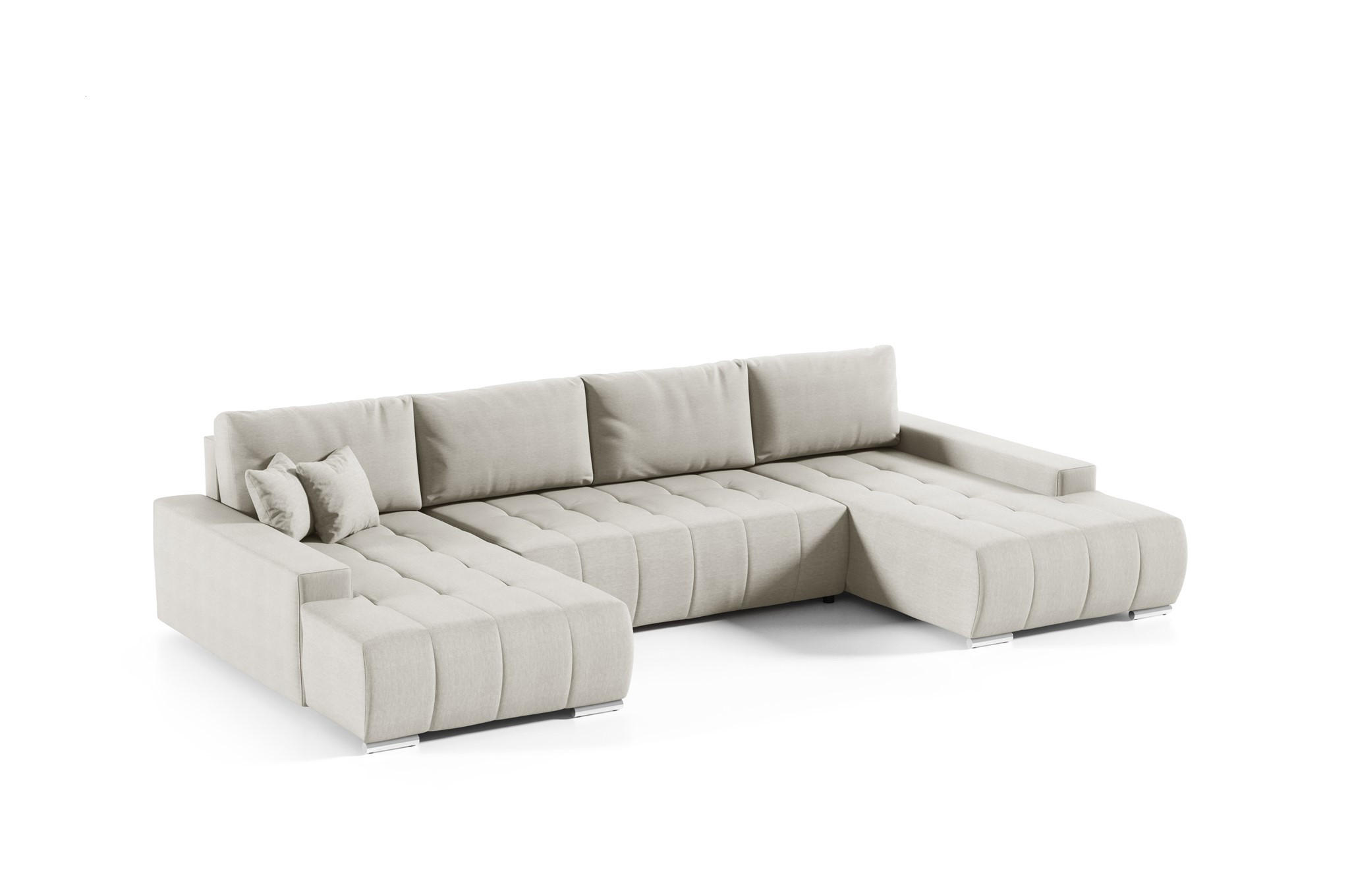 WOHNLANDSCHAFT Vogar In Aulla - Beige, Holzwerkstoff/Textil (350/85/185cm) - Fun Möbel
