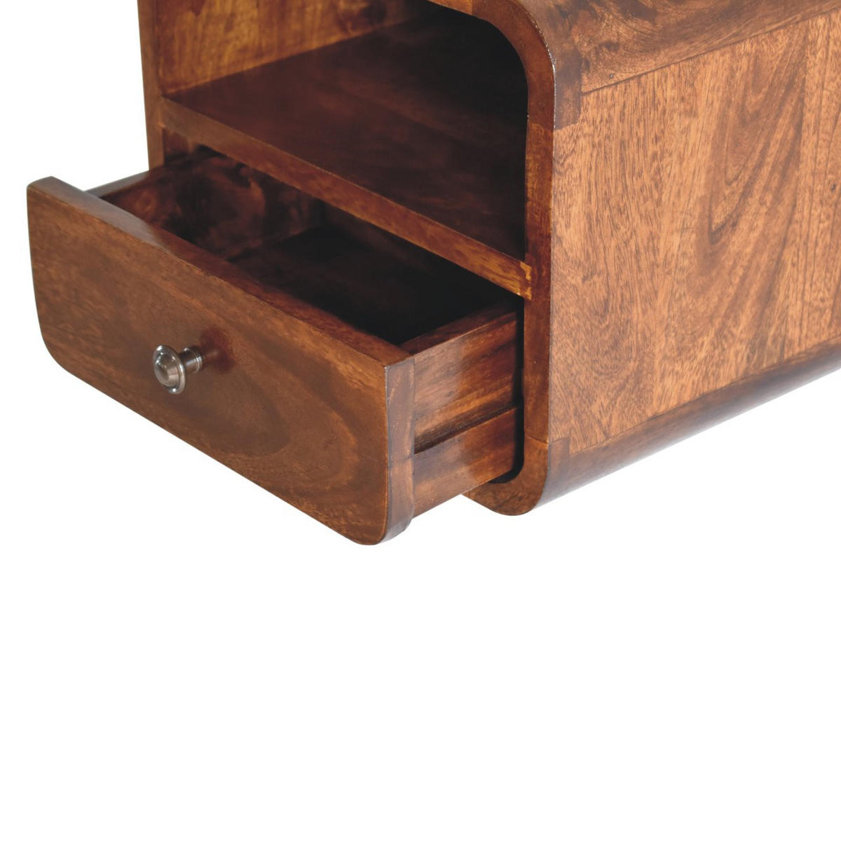 NACHTTISCH Petite - Messingfarben/Braun, Holz/Metall (30/25/25cm) - Artisan Furniture