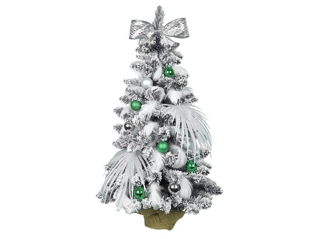 Laalu Weihnachtsbaum Weiß, Silber, Grün 60 cm