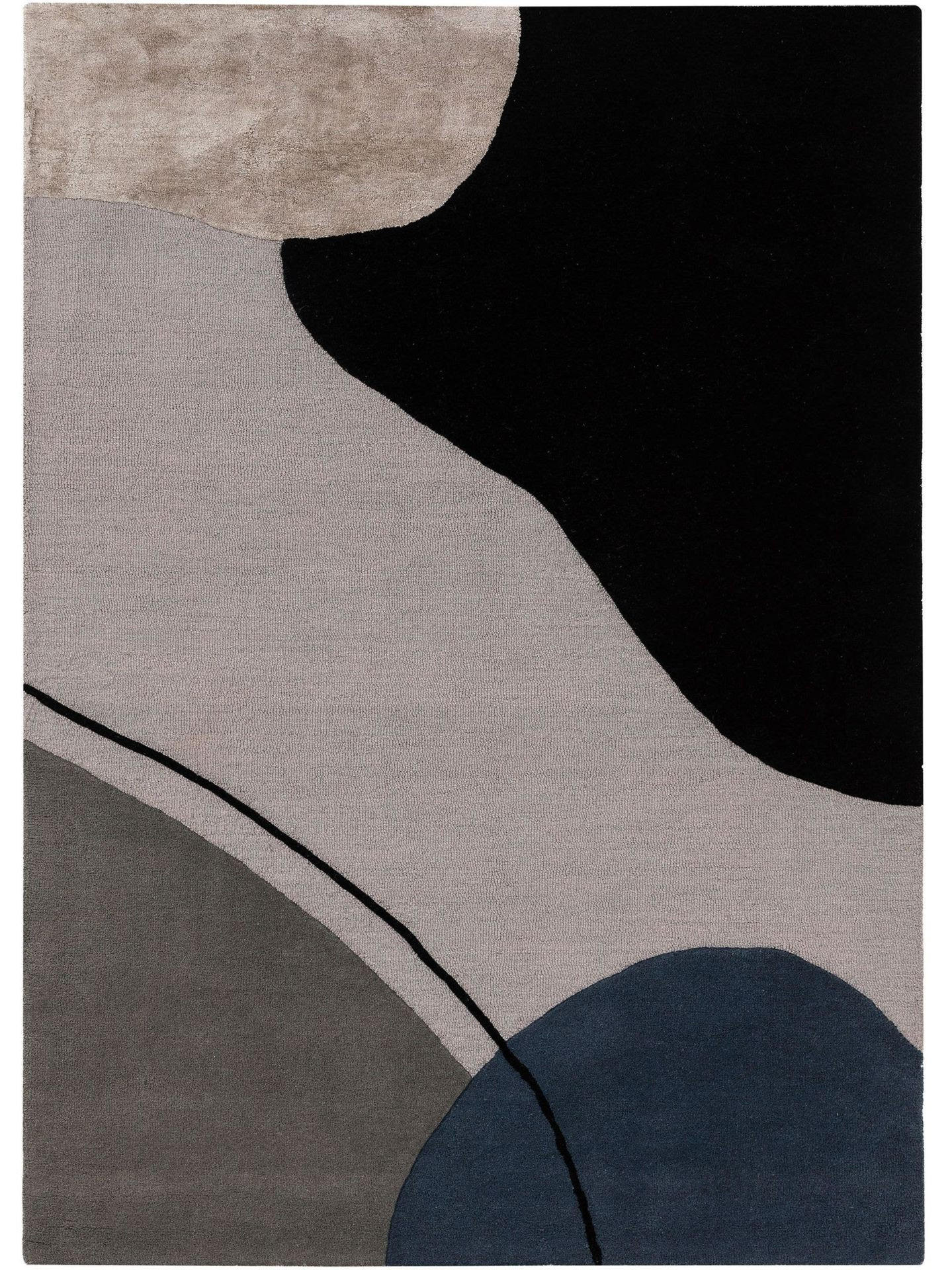 TEPPICH Wollteppich Kyoto Bunt - Multicolor, Textil (120/1cm) - KUNSTLOFT