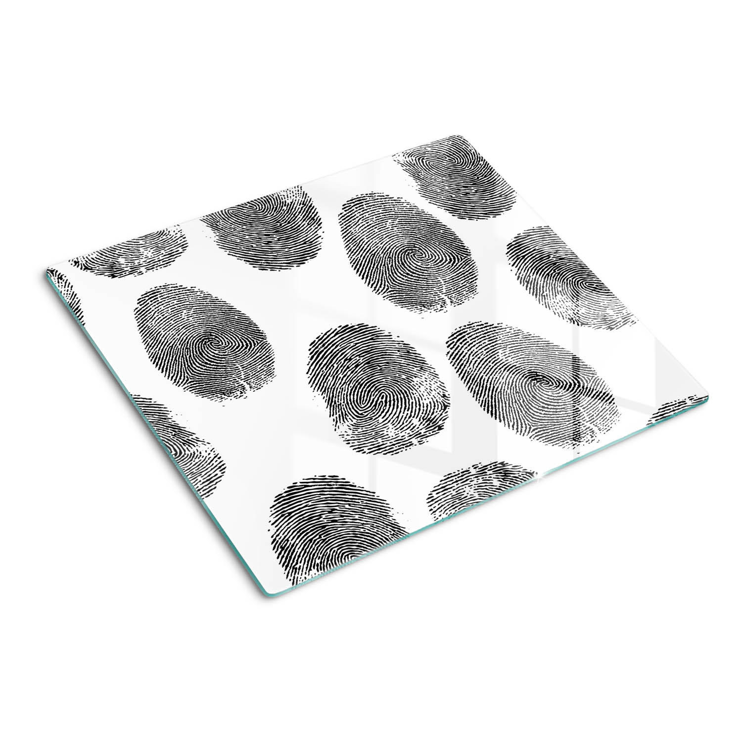 GLASPLATTE 60x52 cm Fingerabdrücke - Schwarz, Glas (60/0.4/52cm) - TULUP