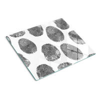 GLASPLATTE 60x52 cm Fingerabdrücke - Schwarz, Glas (60/0.4/52cm) - TULUP