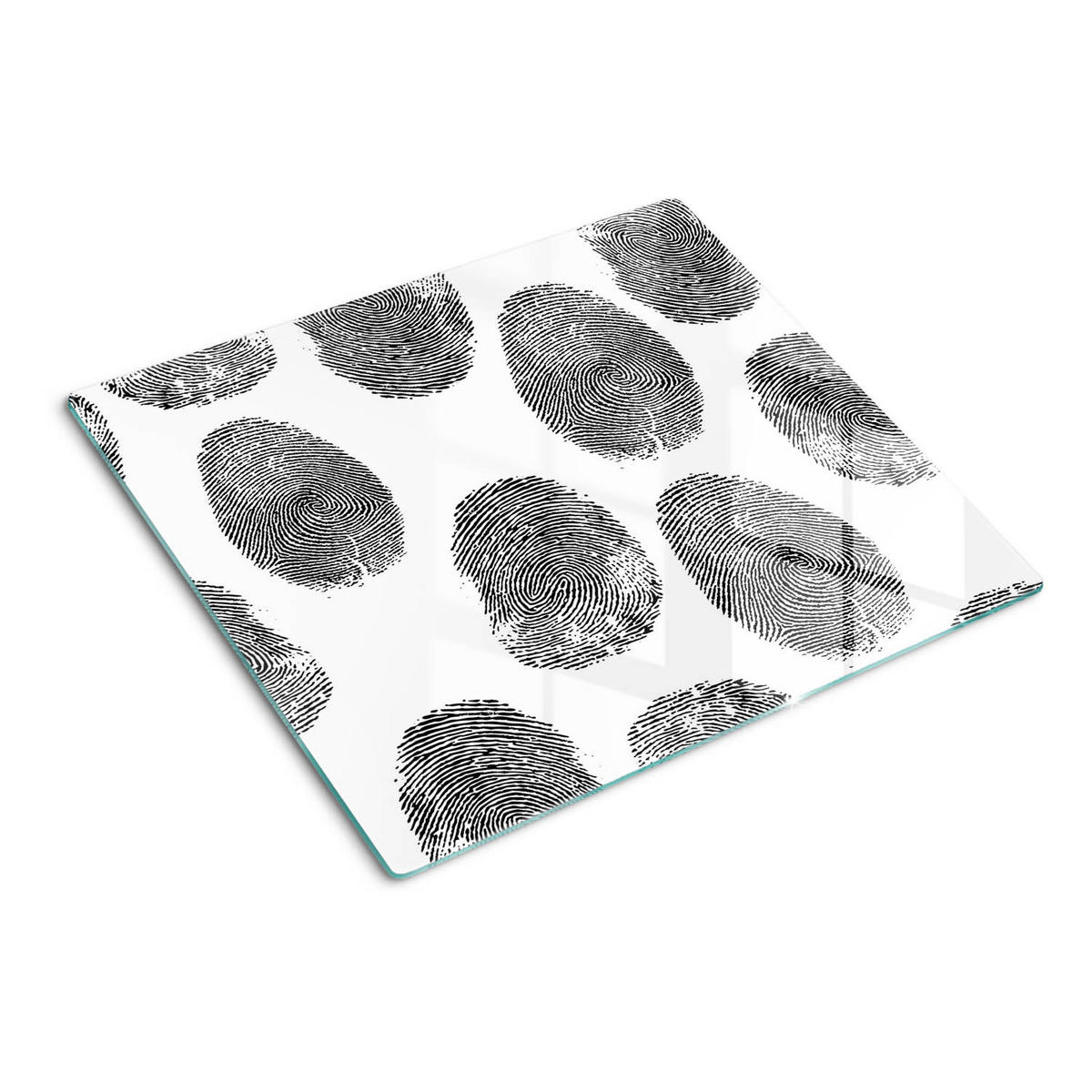 GLASPLATTE 60x52 cm Fingerabdrücke - Schwarz, Glas (60/0.4/52cm) - TULUP