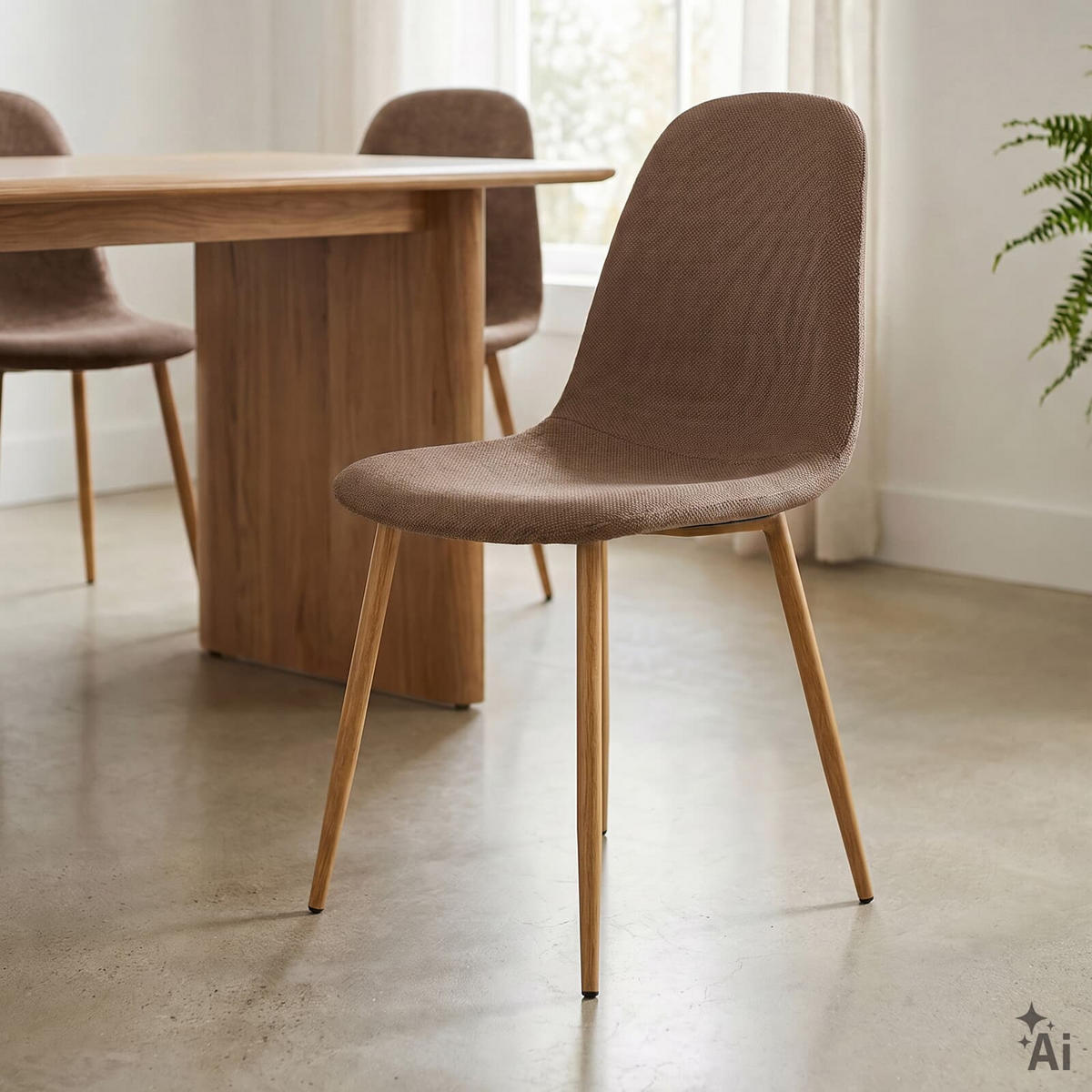 ESSZIMMERSTUHL PUNTA 4er-Set dunkelbraun - Dunkelbraun, Textil (45/86/53cm) - IDIMEX
