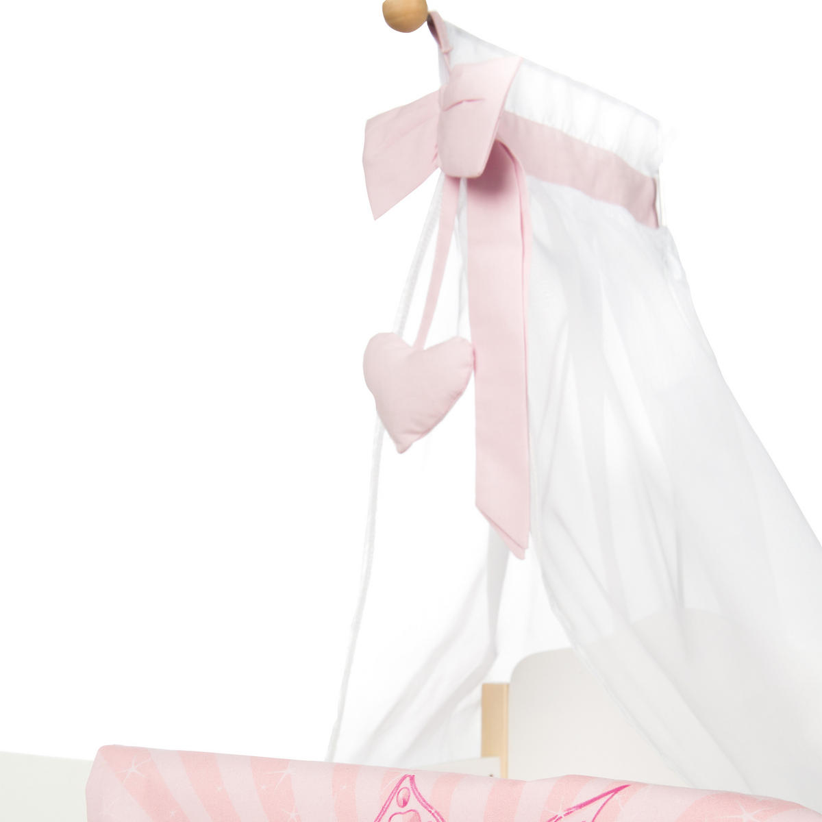 PUPPENSTANDBETT Scarlett - Weiß, Holzwerkstoff (30/60/52cm) - Roba