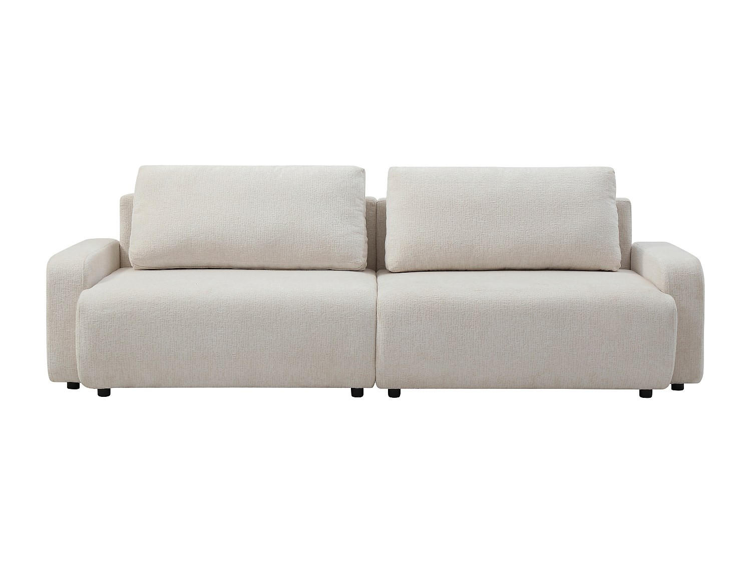 SCHLAFSOFA - 4 Personen - Stoff - Beige - - Beige, Textil (256/88/99cm) - Vente-Unique