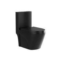 STAND-WC aus Keramik - Schwarz matt - Ablauf waagerecht - NAGILAM - Schwarz, Keramik (69/78.5/39cm) - Vente-Unique