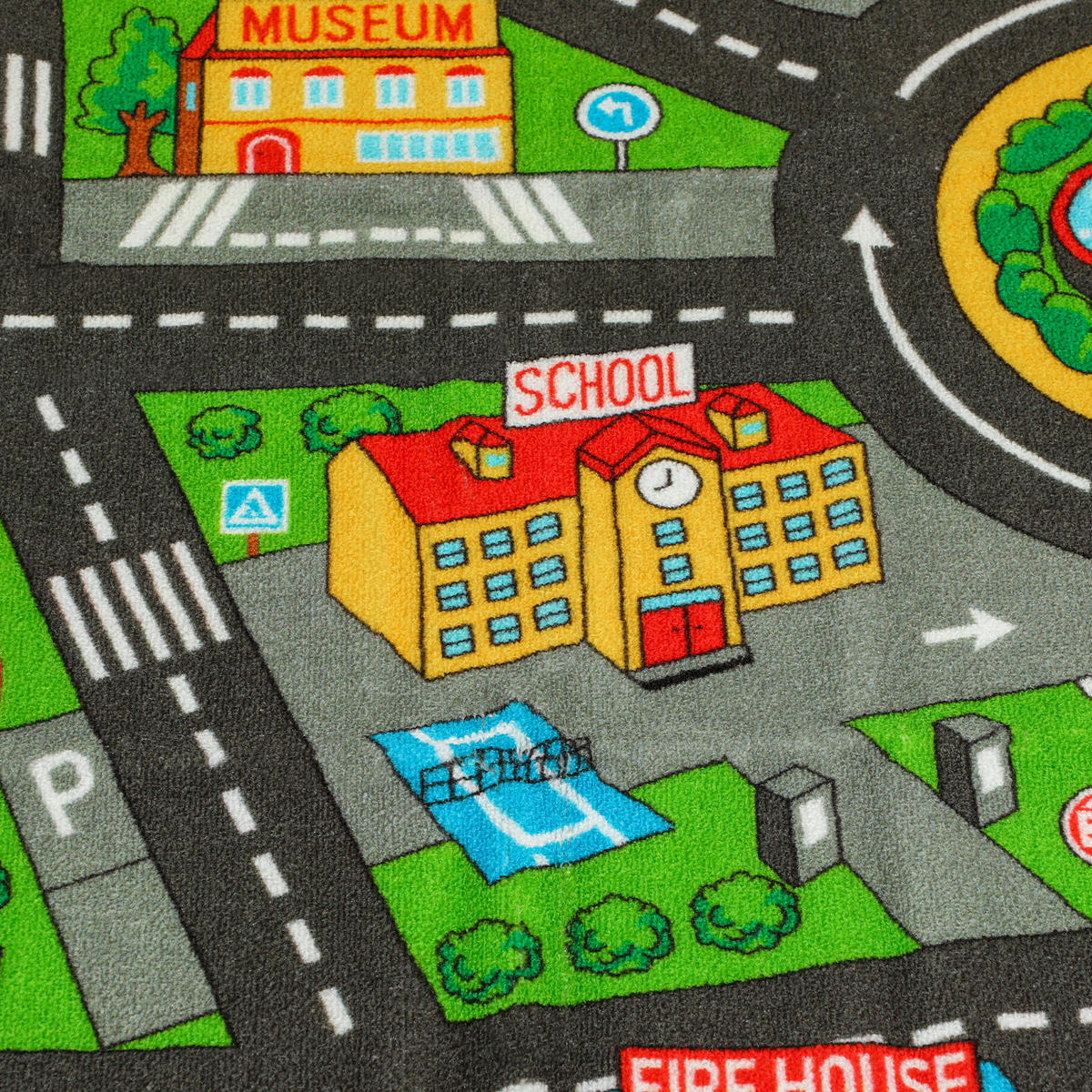 SPIELMATTE DE-18925 Stadtstraßen-Motiv, rutschfest Multicolor - Multicolor, Textil (150/200cm) - ComfortXL