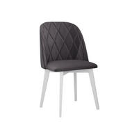 ESSZIMMERSTUHL Monti III Pik Raute - Weiß/Grau, Holz/Textil (48/83/55cm) - MIRJAN24