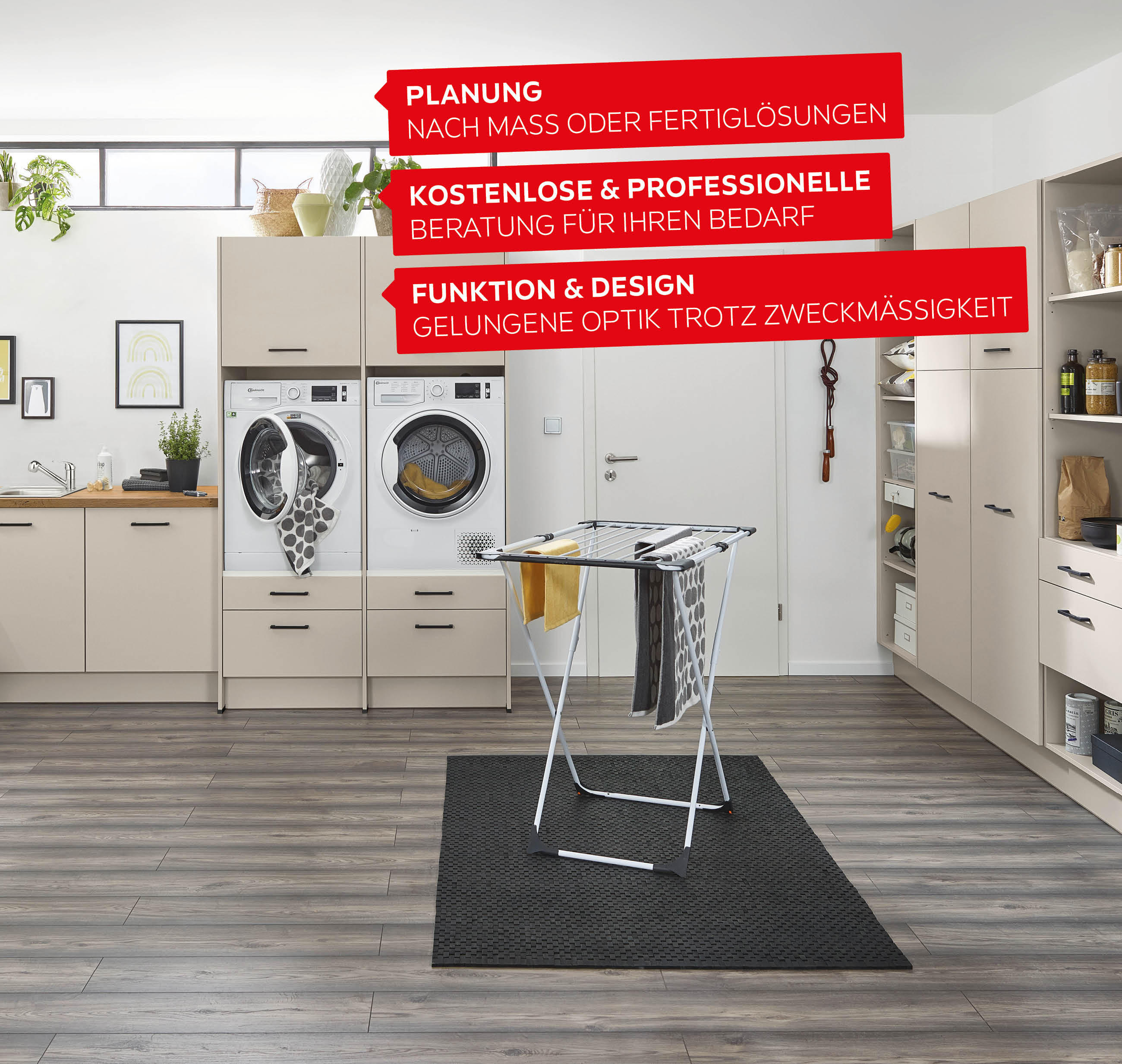 Planung nach Maß oder Fertiglösungen, Kostenlose & Professionelle Beratung Für Ihren Bedarf und Funktion & Design gelungene Optik trotz Zweckmäßigkeit