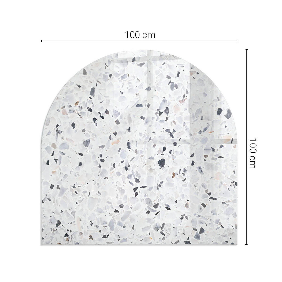 GLASPLATTE für Kamin 100x100 cm Weiß - Weiß, Glas (100/100/0.4cm) - ArtPrintCave