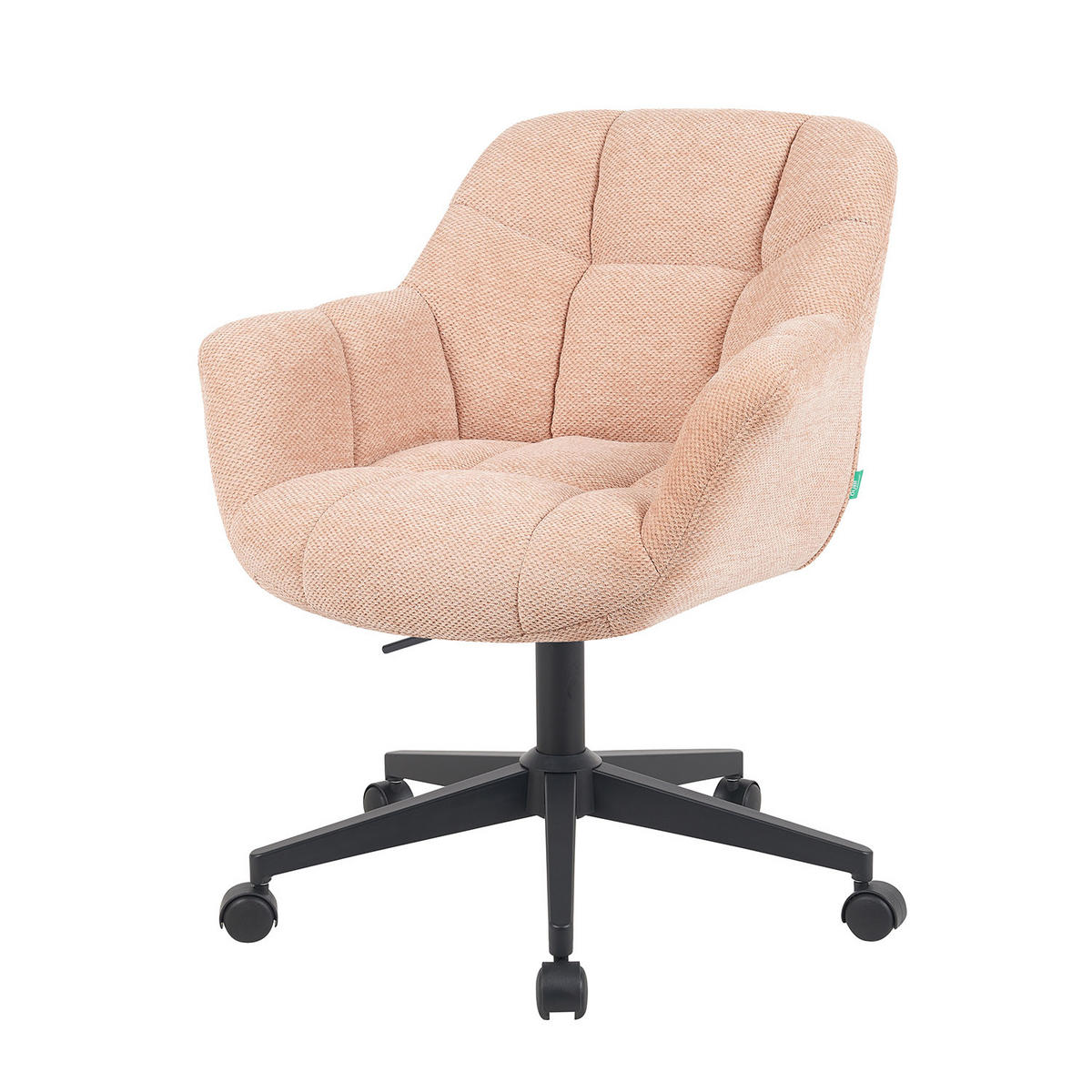 BÜROSTUHL Mika-Nuri - Schwarz/Rosa, Textil/Metall (65/78/66cm) - DUBI Möbel