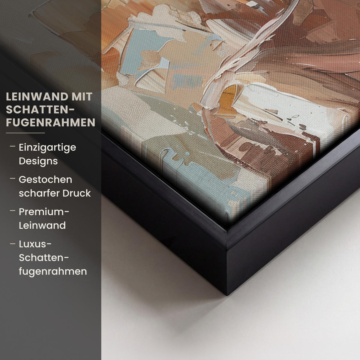 LEINWAND Bilder mit Rahmen - Frau - Lackierung - Porträt - Modern - 40x30 - Altrosa, Textil (40/30cm) - MuchoWow