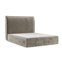 POLSTERBETT Tuvalu mit Stauraum 120/200 cm Beige im Lotta Stoff - Beige/Schwarz, Holz/Holzwerkstoff (120/200cm) - AltaBeds