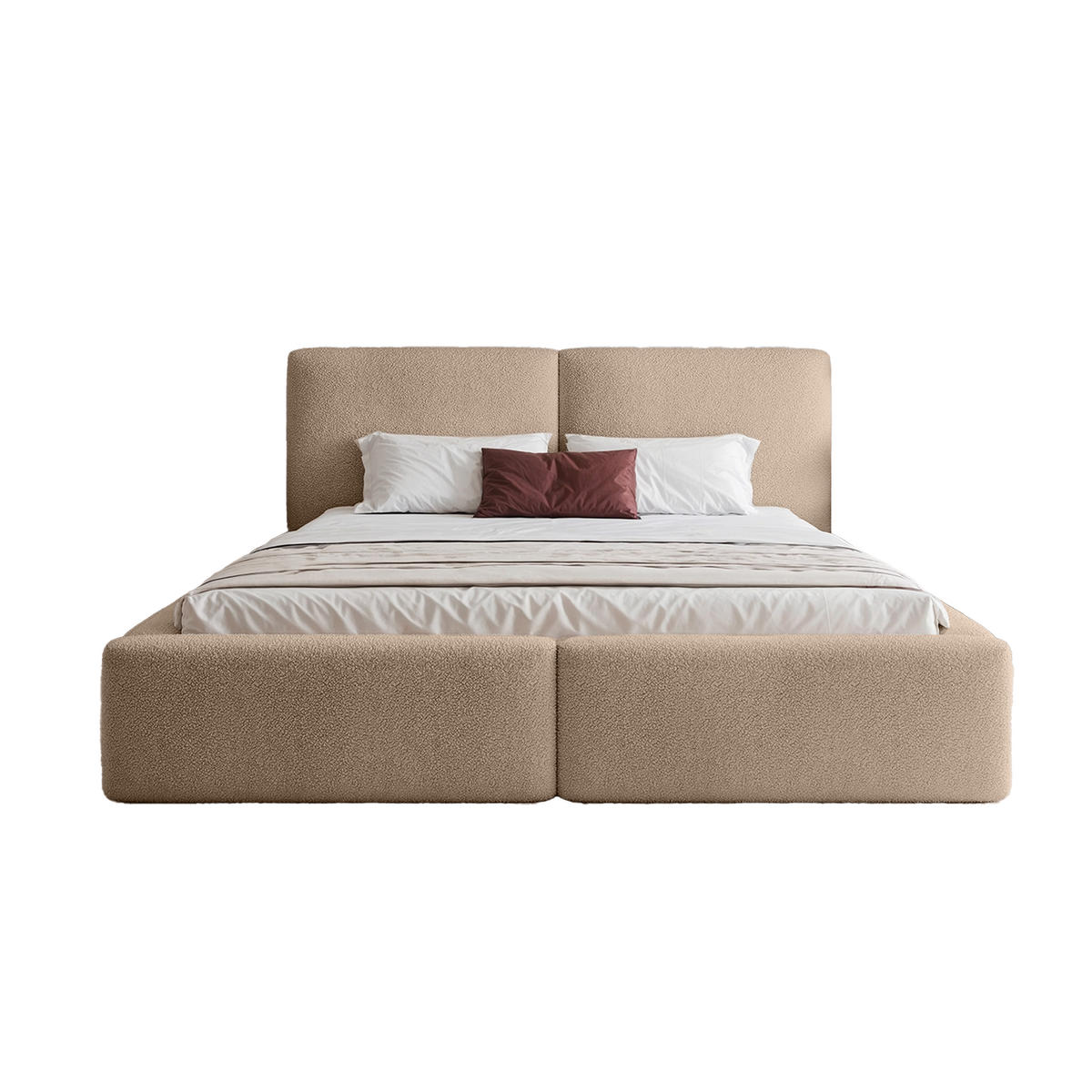 POLSTERBETT NUVARI 180x200 cm, Beige - Beige, Textil (200/180cm) - Fedve