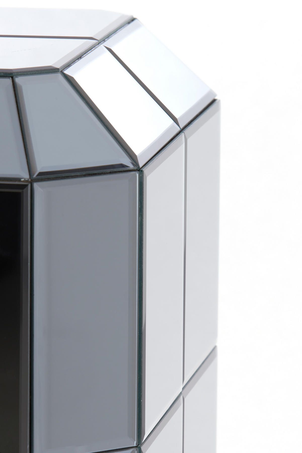 BLUMENSÄULE Luciano Grau 40/40/40 cm - Grau, Glas (40/40/40cm) - Light & Living