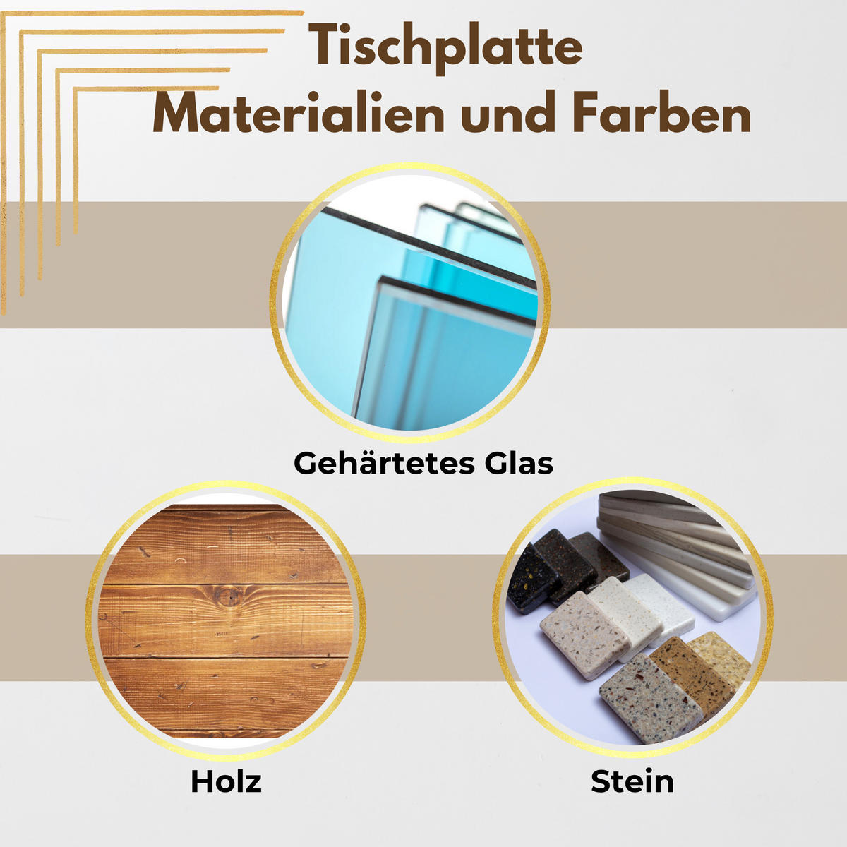 DESIGNER-COUCHTISCH – Rechteckiger mit goldfarbenem Edelstahlgestell und gehärteter Glasplatte - Goldfarben, Metall (120/60/40cm) - Fortisline