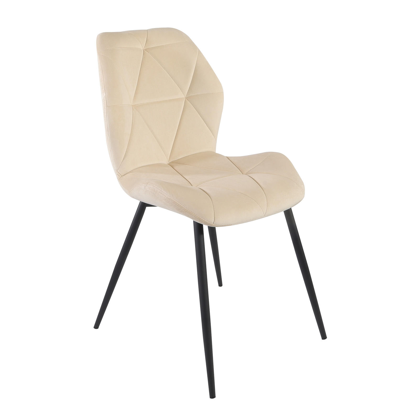 ESSZIMMERSTUHL JAMIE 2er Set Samt Beige - Beige, Textil (47/84/48cm) - SVITA