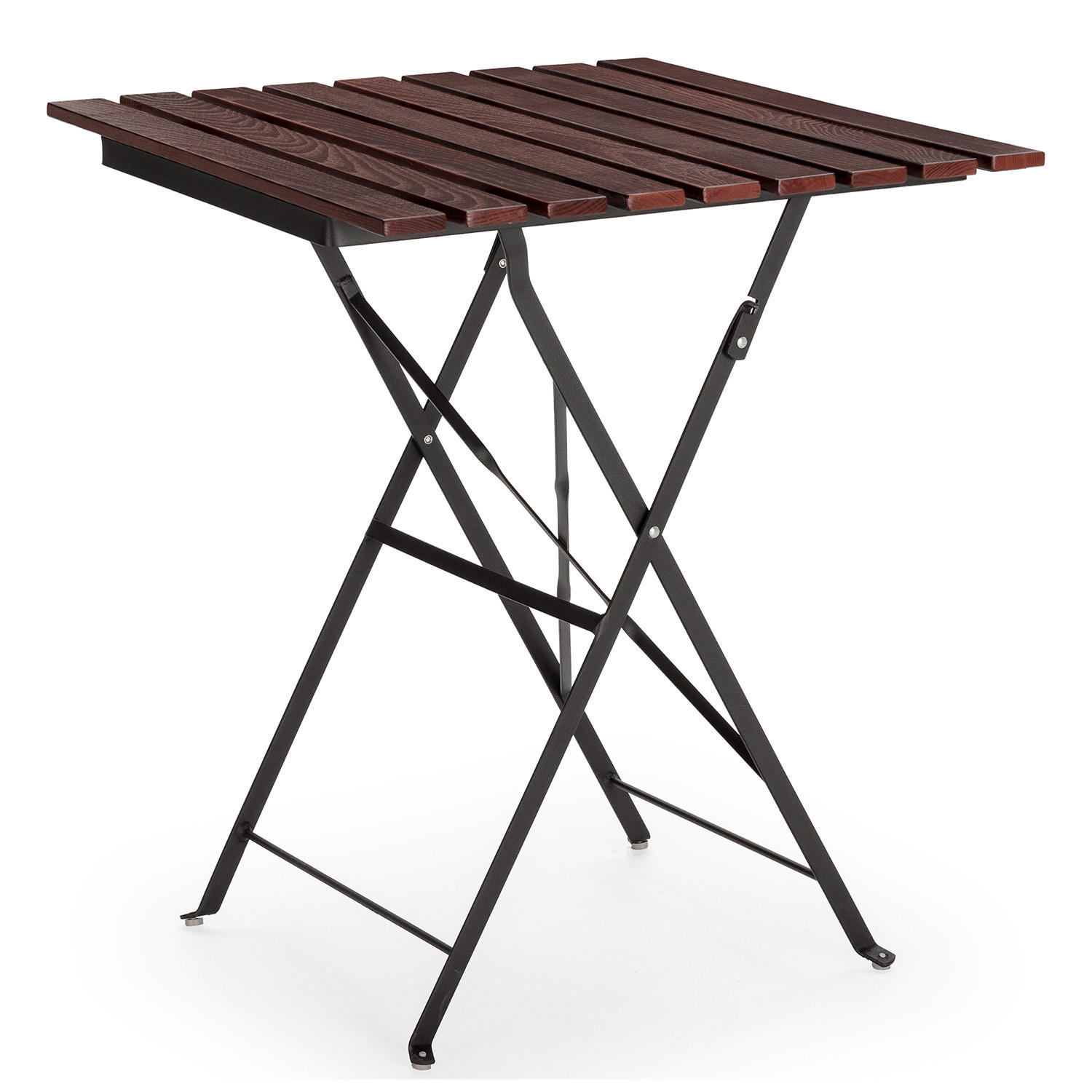GARTENKLAPPTISCH Agata 60/60/70 cm Metall - Schwarz, Metall (60/60/70cm) - VS Venta-stock
