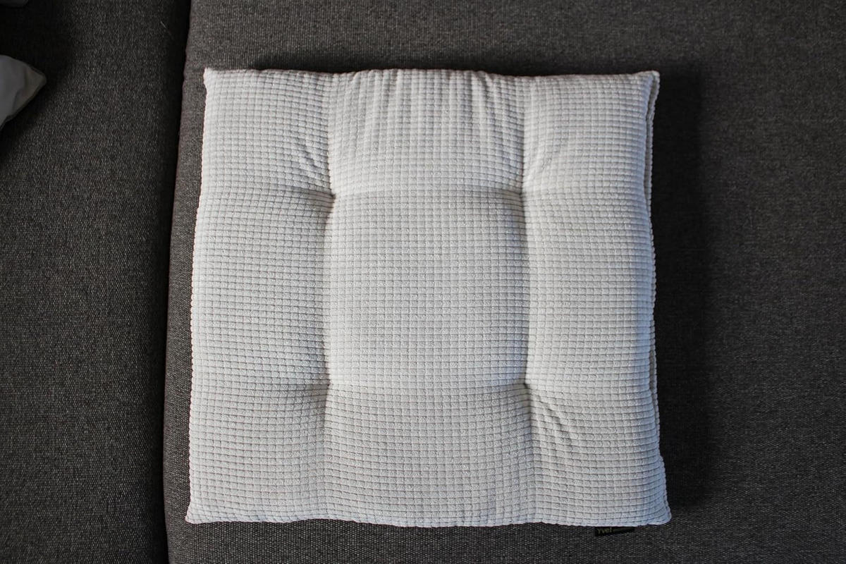 STUHLKISSEN 4er Set New Wave - Hellgrau, Textil (40/40/4cm) - Yve! decoration