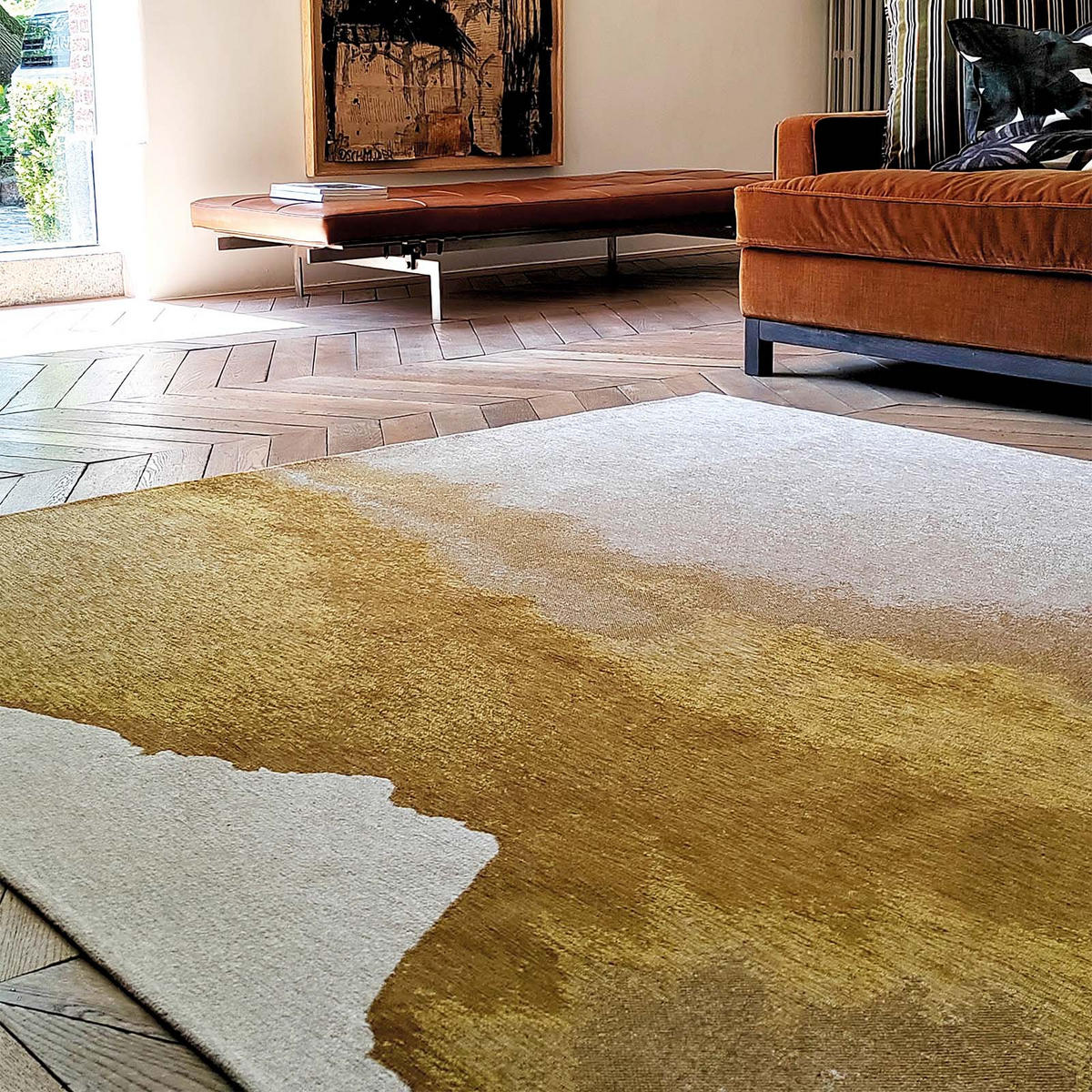 TEPPICH Flachgewebe DUSK MIRAGE Gelb 240 x 340 cm - Gelb, Textil (240/340cm) - Novatrend