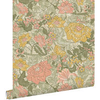 TAPETE Blumenmuster 50 x 900 cm - Grün, Papier (50/900cm) - ESTAhome
