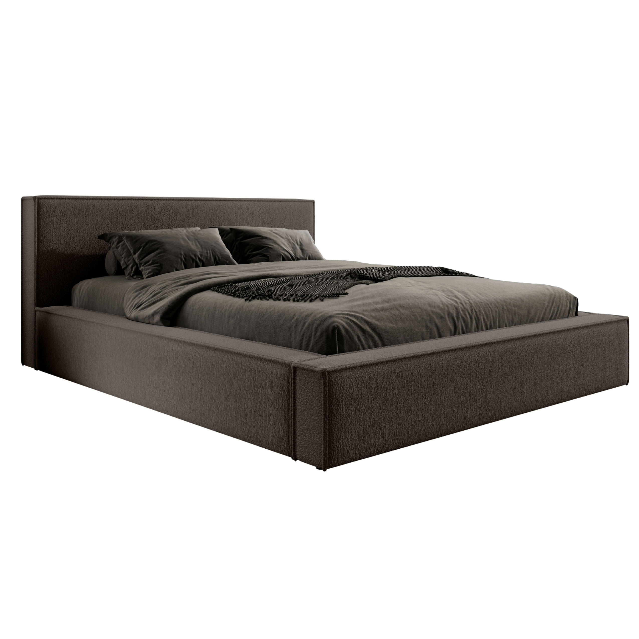 POLSTERBETT mit Bettkasten Salby 140x200 cm, Braun - Braun, Textil (140/200cm) - Meblito