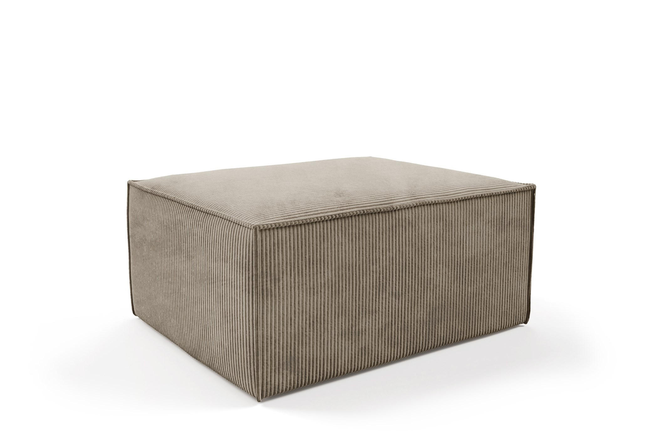 POUF Orto Hellbraun, Hocker - Hellbraun, Holzwerkstoff (100/42/82cm) - Bettso