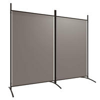 PARAVENT 2-teilig Anthrazit 175/180 Cm Stoff - Anthrazit, Textil (175/180/0.1cm) - vidaXL