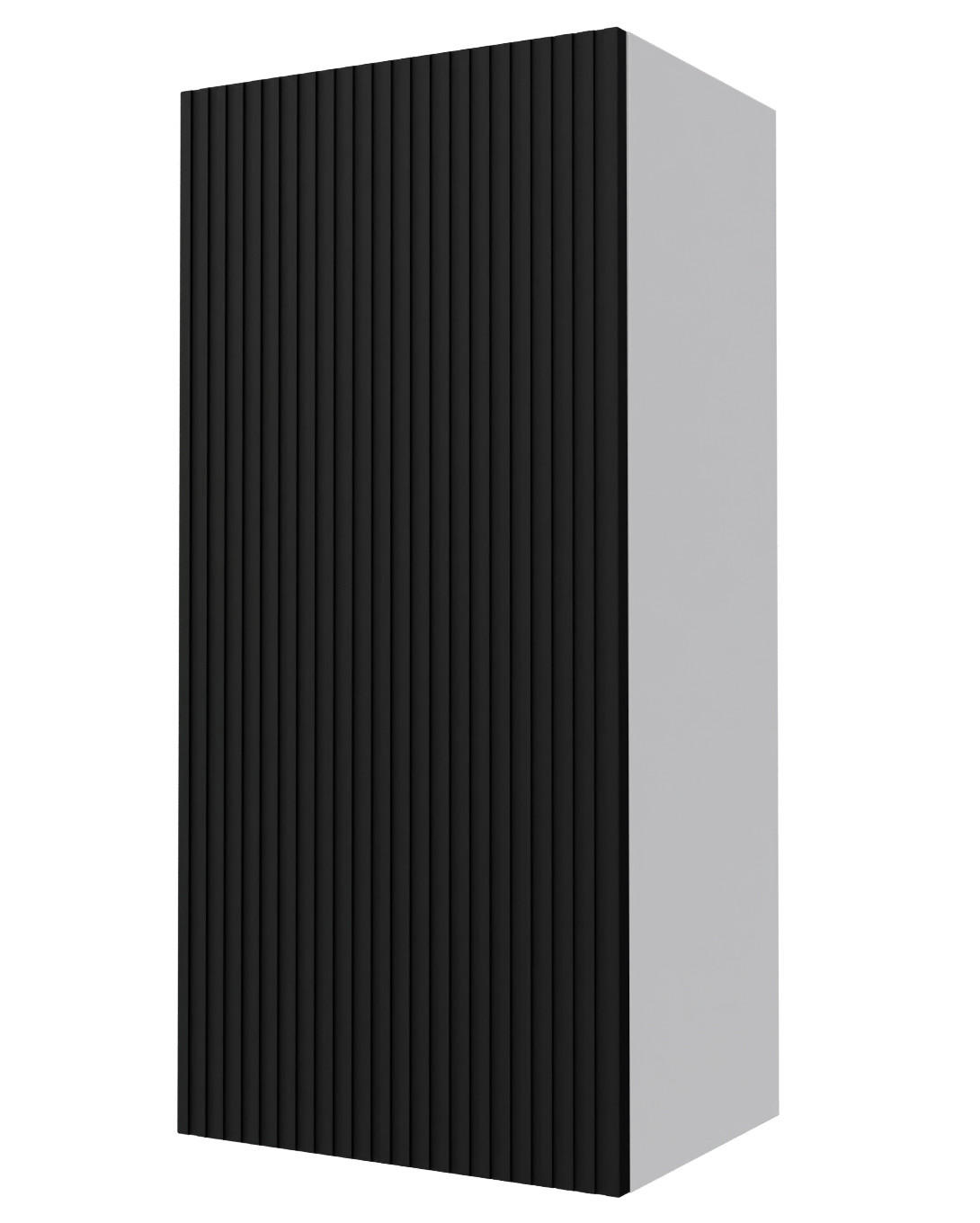KÜCHENHÄNGESCHRANK Lamello W4/45 Schwarz Matt / Grau 45 / 32,5 / 96cm - Schwarz/Grau, Holz/Holzwerkstoff (45/96/32.5cm) - Feldmann-Wohnen