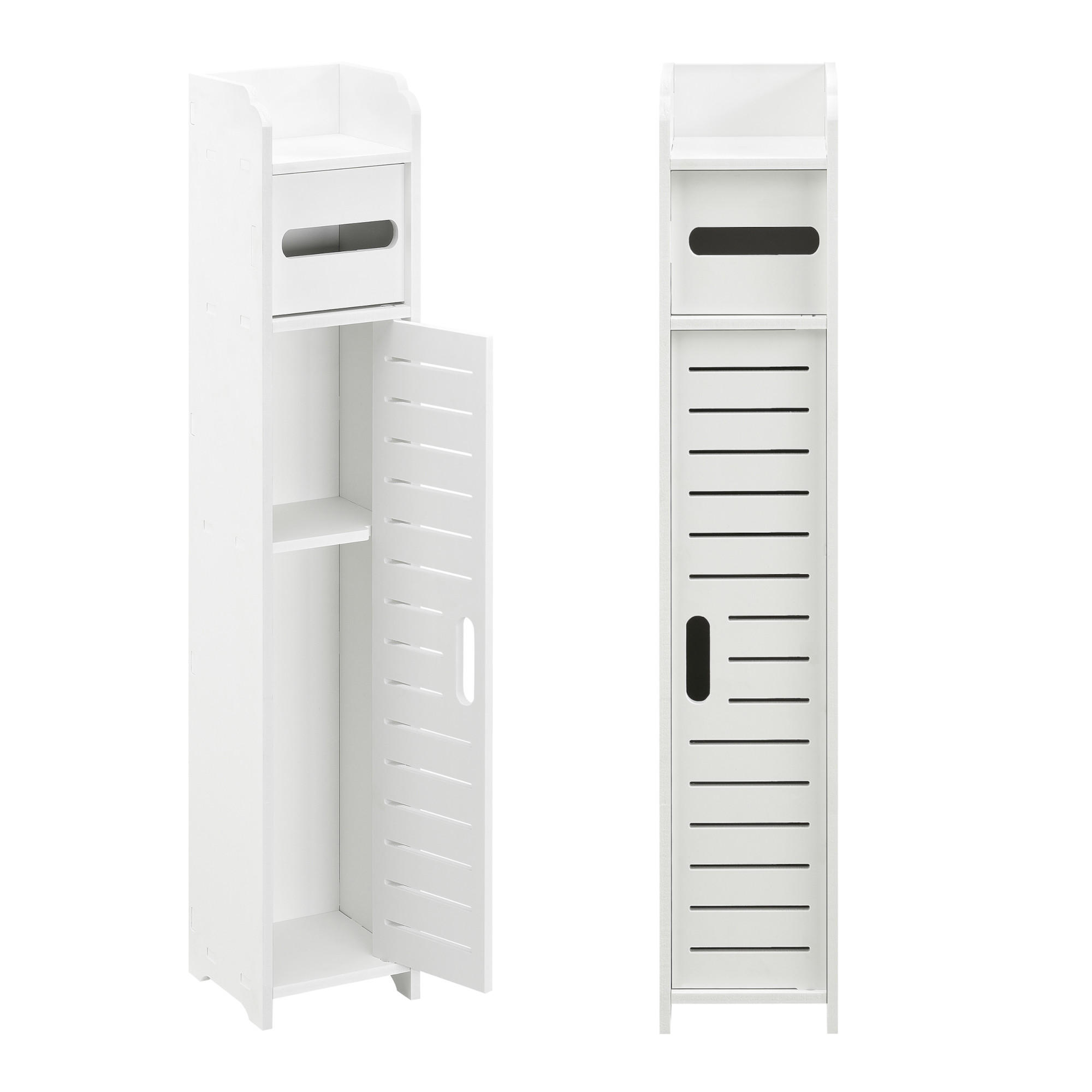 TOILETTENPAPIERHALTER Leoben - Weiß, Kunststoff (15/80/15cm) - [en.casa]
