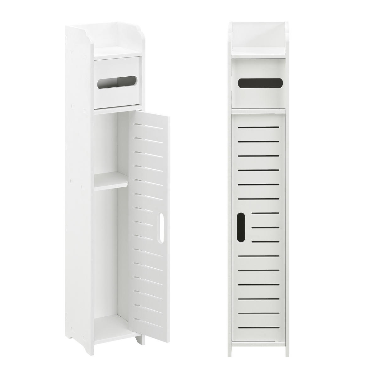 TOILETTENPAPIERHALTER Leoben - Weiß, Kunststoff (15/80/15cm) - [en.casa]