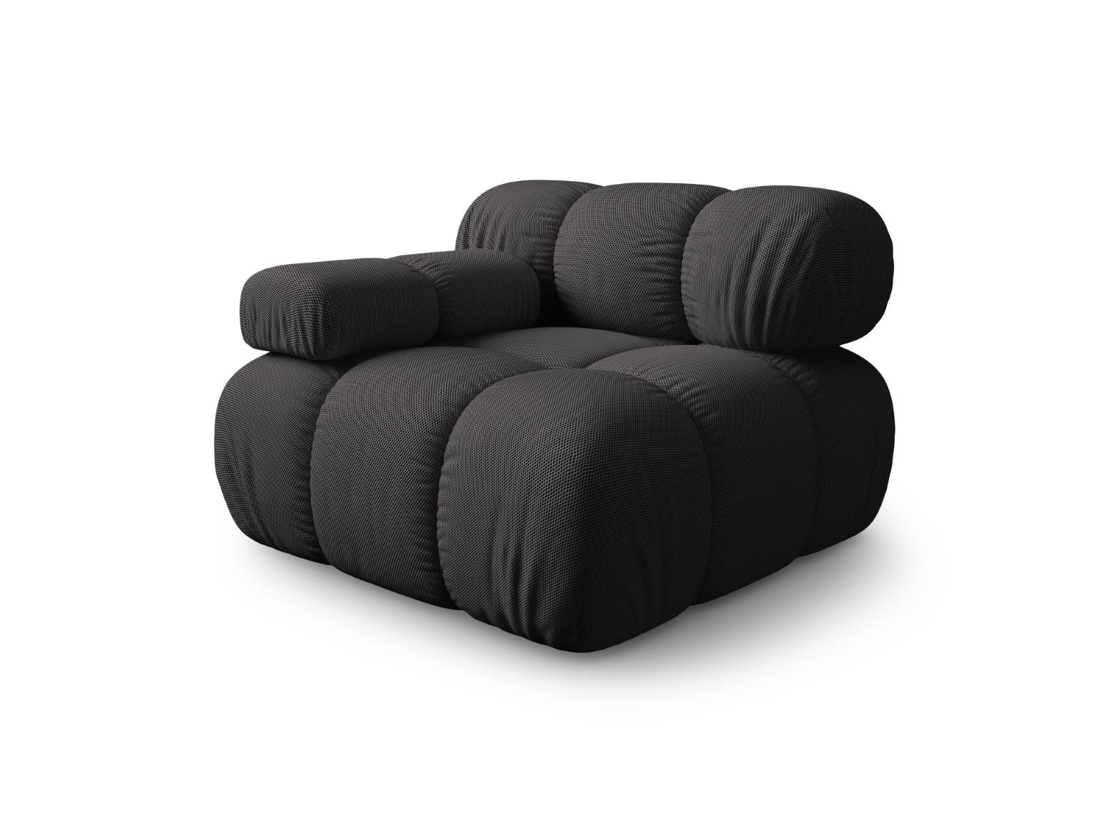 MODUL links Bellis aus 3D-Stoff expresso - Graubraun, Textil (94/70/94cm) - Micadoni