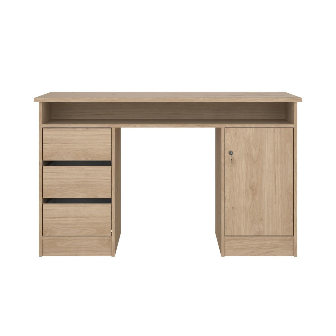 SCHREIBTISCH, FunctionPlus, Nussbaum, Holzwerkstoff, 126 x 55 x 76 cm - Nussbaumfarben, Holzwerkstoff (55/126/76cm) - ebuy24